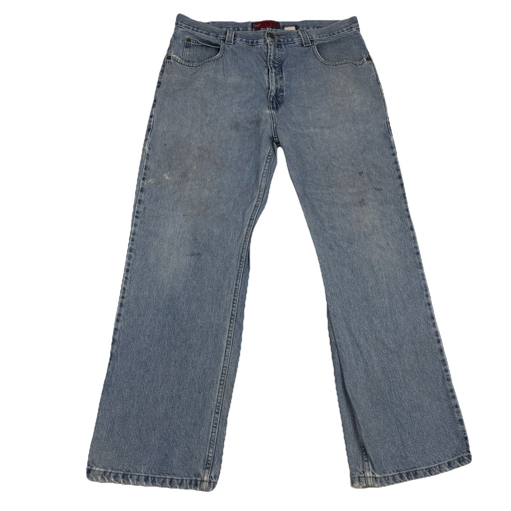 Vintage 90s Anchor Blue‎ Easy Fit Jeans Mens 36x32 Distressed Light Wash Denim